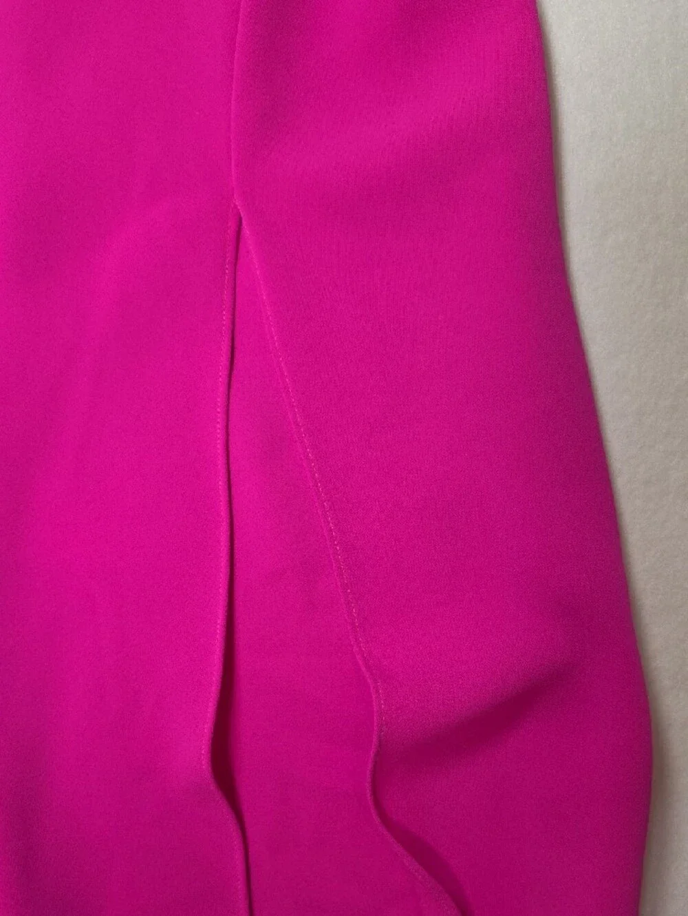 Amanda Uprichard Strapless Hot Pink Midi Dress with Side Slit Party Bridesmaid - Picture 5 of 13